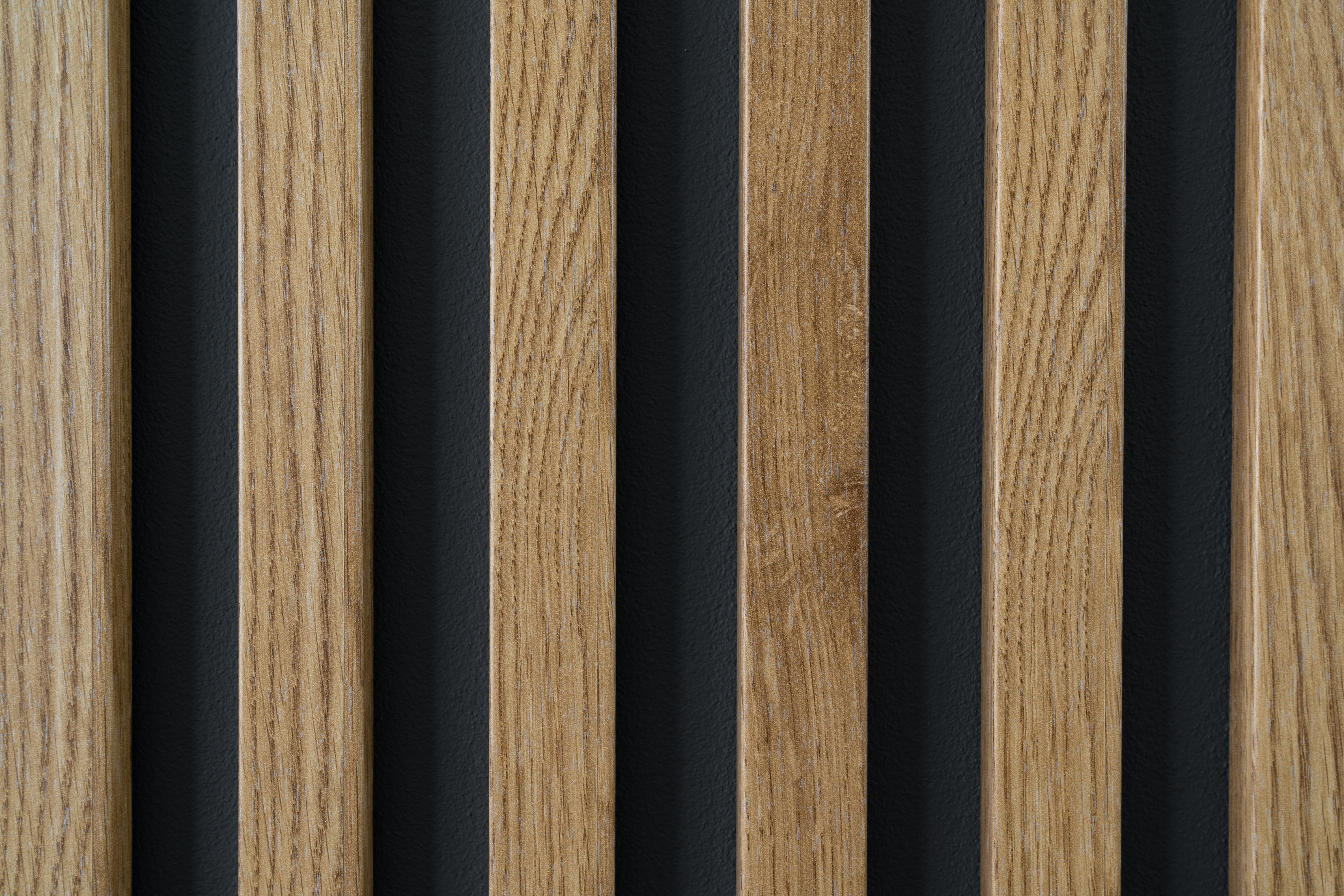 Close up of a slat wall panel