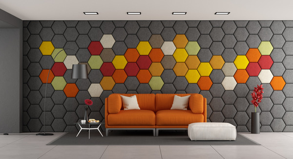 Colourful Hexagon 3D Wall Panels