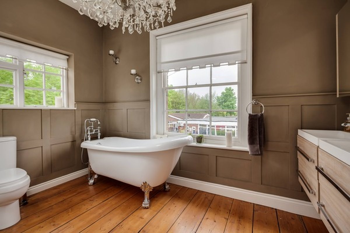 Jacobean Bathroom Half Wall Panelling