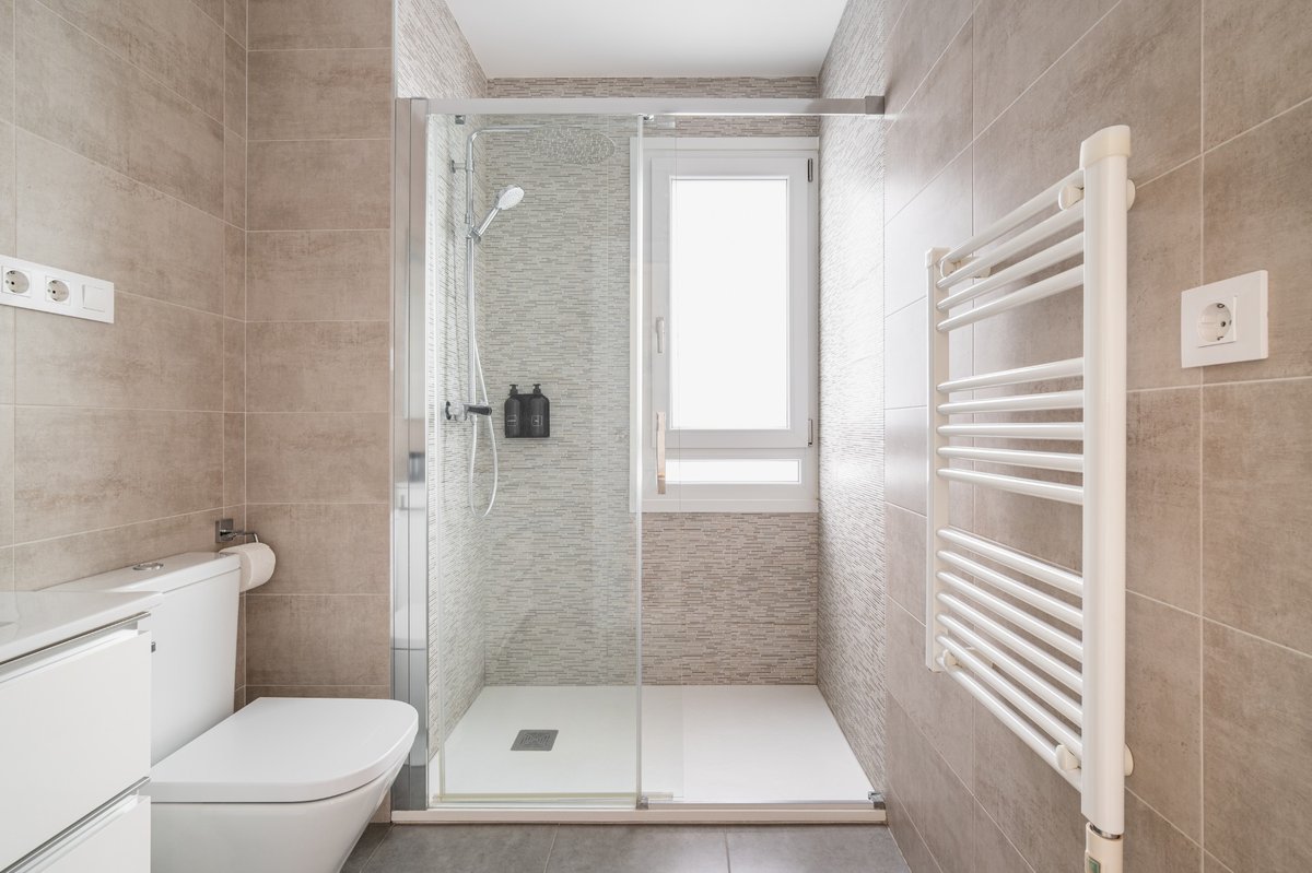 Textured Wall Panels Neutral Bathroom